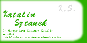 katalin sztanek business card